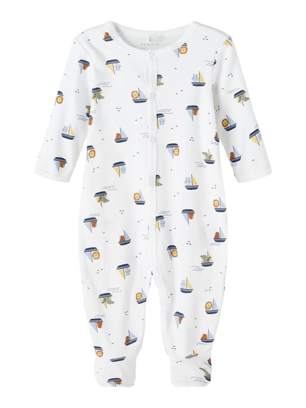 NAME IT NAME IT Комплект пижама  светлобежово / опушено синьо / кафяво / бяло