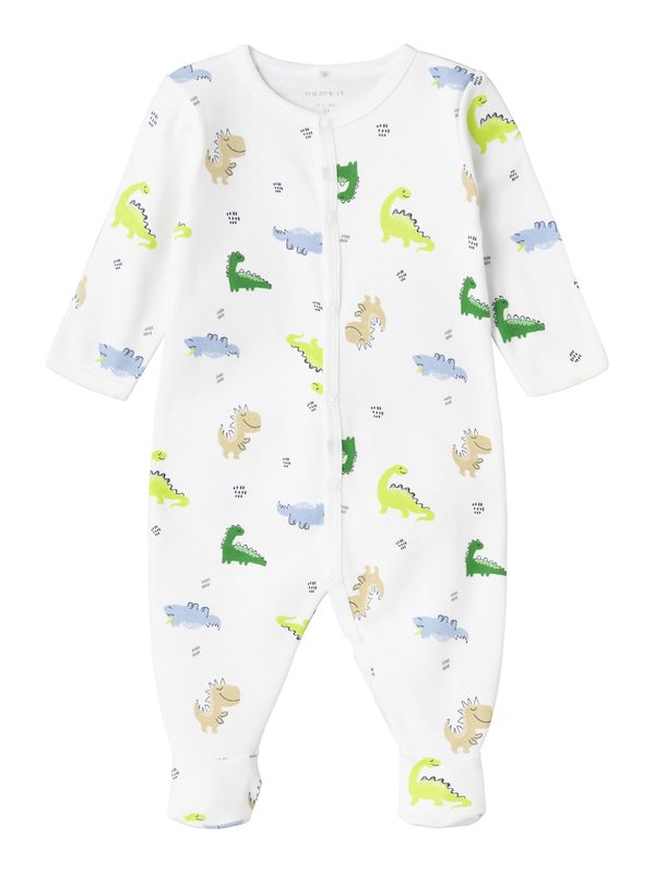 NAME IT NAME IT Комплект пижама  светлобежово / зелено / тръстиково зелено / бяло