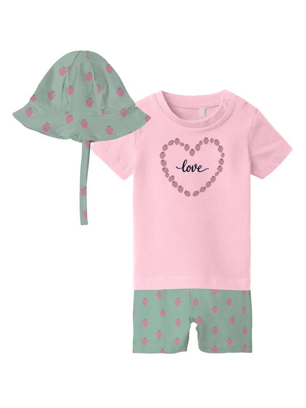 NAME IT NAME IT Комплект 'VUBIE'  зелено / бледорозово / розе / черно