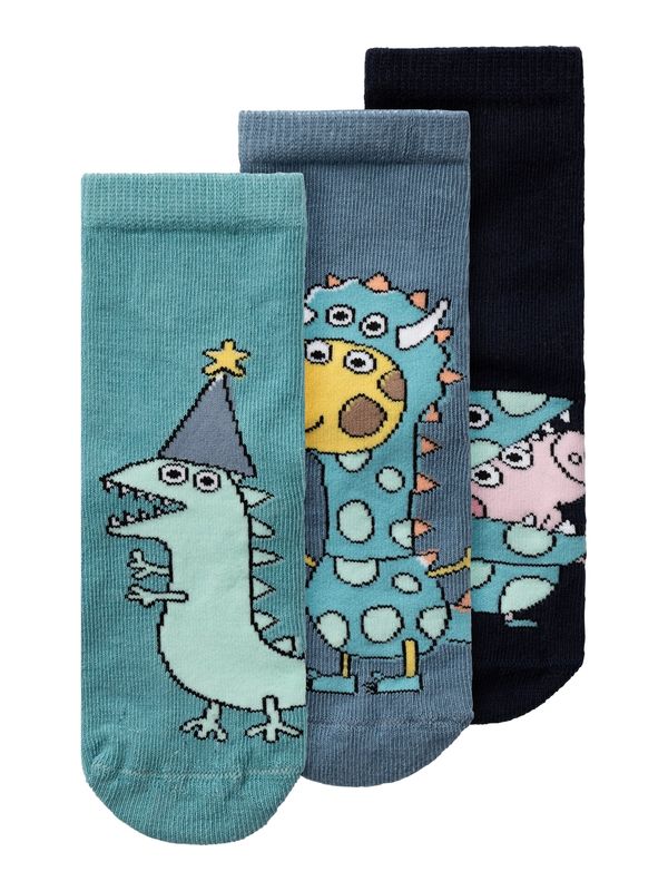 NAME IT NAME IT Къси чорапи 'ALITA PEPPAPIG'  нейви синьо / гълъбово синьо / петрол / черно
