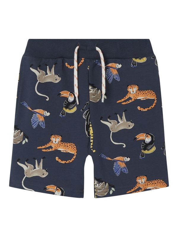 NAME IT NAME IT Панталон 'DITMAR'  тъмносиньо / таупе сиво / оранжево / черно