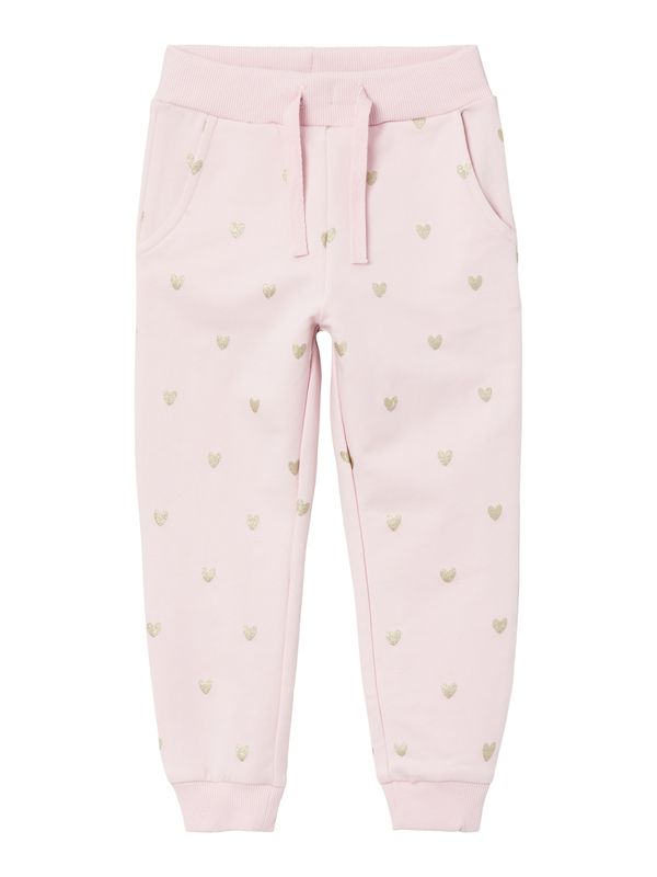 NAME IT NAME IT Панталон 'FLOW'  злато / пастелно розово