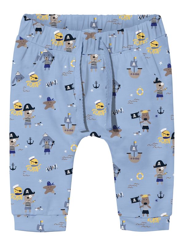 NAME IT NAME IT Панталон 'FOBUS'  светлосиньо / жълто / таупе сиво / черно