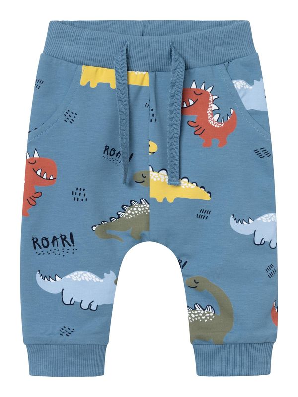 NAME IT NAME IT Панталон 'HIMMEL'  небесносиньо / жълто / маслина / тъмнооранжево