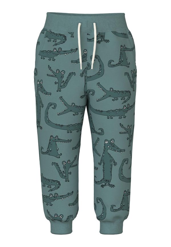 NAME IT NAME IT Панталон 'Tenne'  смарагдово зелено / нефритено зелено / черно / бяло