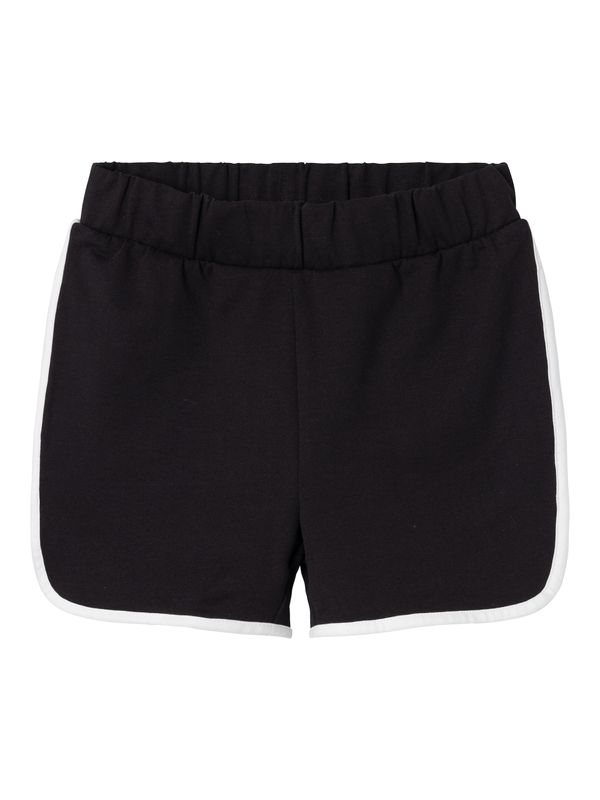 NAME IT NAME IT Панталон 'VACA'  черно / мръсно бяло