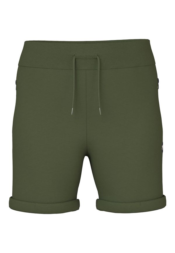 NAME IT NAME IT Панталон 'Vimo'  тъмнозелено / черно / бяло