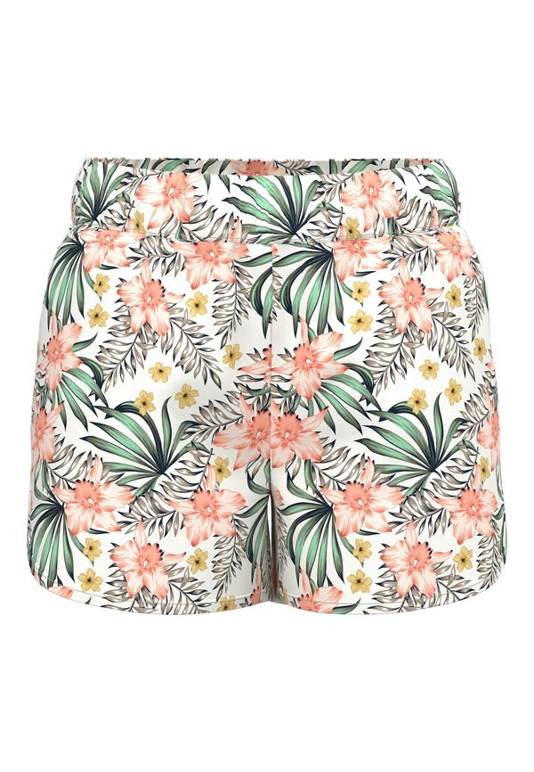 NAME IT NAME IT Панталон 'VINAYA'  златистожълто / розе / черно / бял меланж