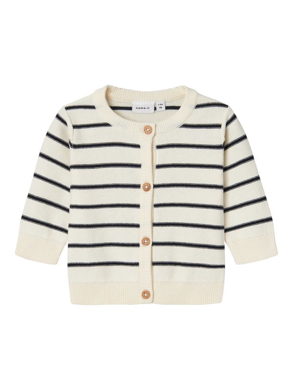 NAME IT NAME IT Плетена жилетка &#x27;FILELONE&#x27;  кремаво / черно