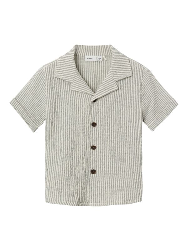 NAME IT NAME IT Риза 'FEDENIS'  бежово / синьо меланж