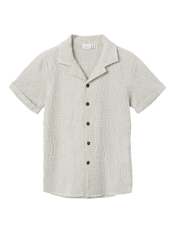 NAME IT NAME IT Риза 'FEDENIS'  кремаво / тъмносиньо