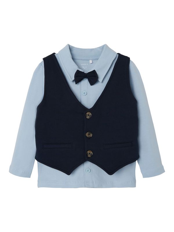 NAME IT NAME IT Риза 'FRANT'  нейви синьо / светлосиньо