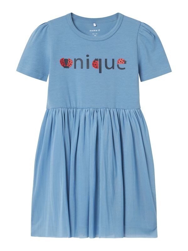 NAME IT NAME IT Рокля 'FILERA'  нощно синьо / светлосиньо / червено