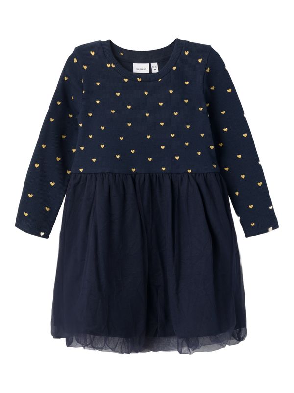 NAME IT NAME IT Рокля 'FILLE'  сапфирено синьо / злато