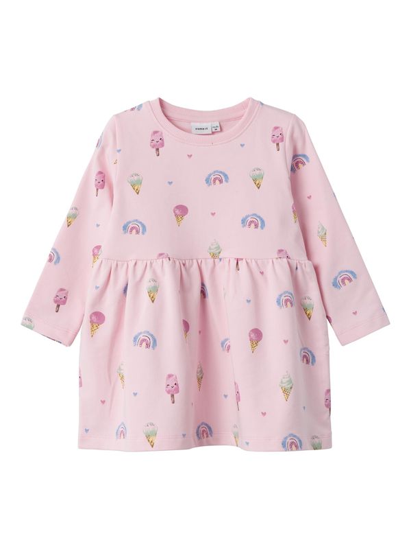 NAME IT NAME IT Рокля 'FRANSIA'  морскосиньо / зелено / бледорозово / тъмнорозово