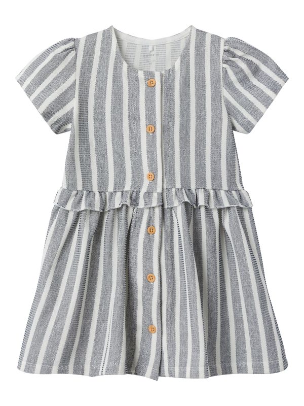 NAME IT NAME IT Рокля 'FREDERIKKE'  гълъбово синьо / бяло