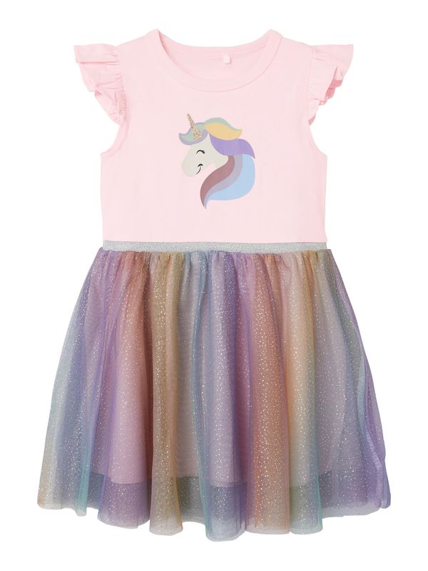 NAME IT NAME IT Рокля 'HAPPI'  синьо / зелено / лилав / бледорозово