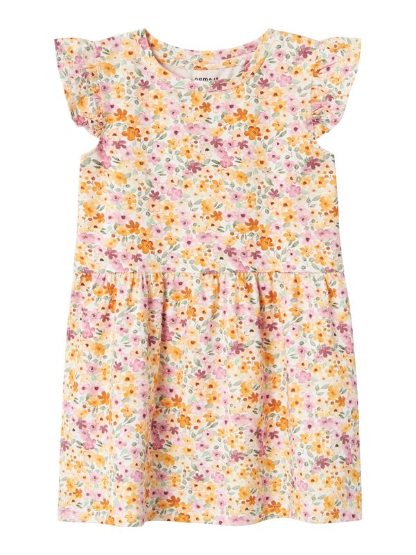 NAME IT NAME IT Рокля 'HISSE'  кремаво / светлозелено / светлолилаво / оранжево