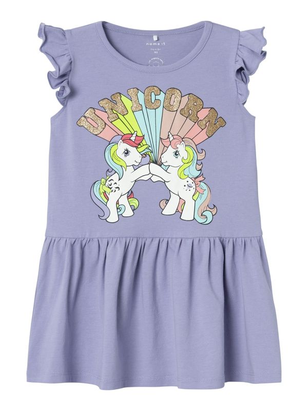 NAME IT NAME IT Рокля 'MAI'  светлосиньо / злато / виолетов / бяло