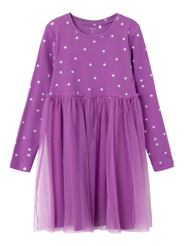 NAME IT NAME IT Рокля 'Ofelia'  лилав / сребърно