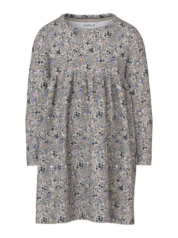 NAME IT NAME IT Рокля 'SOBIA'  тъмносиньо / златистожълто / сив меланж / светлолилаво
