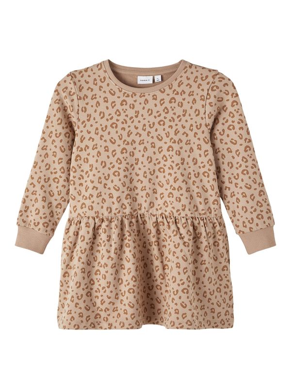 NAME IT NAME IT Рокля 'Tekko'  кафяво / светлокафяво