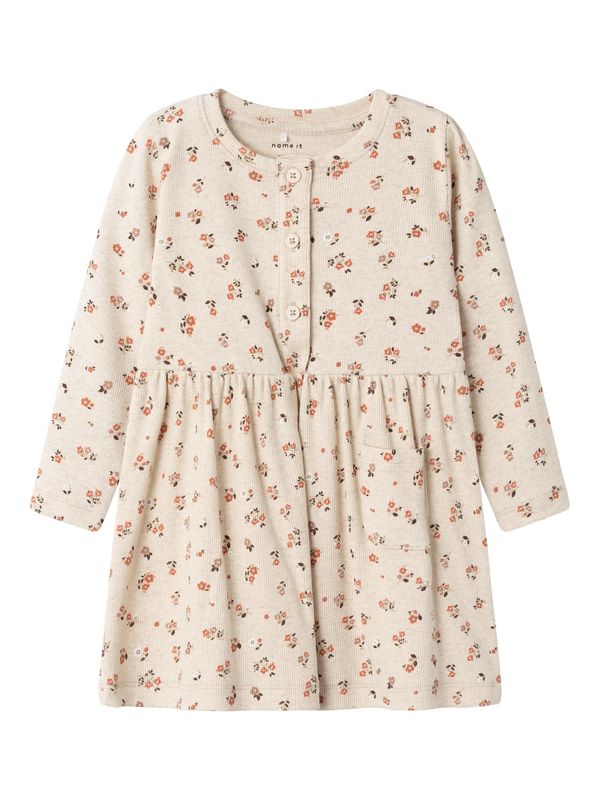 NAME IT NAME IT Рокля 'Tira'  бежово / шоколад / оранжево / бяло