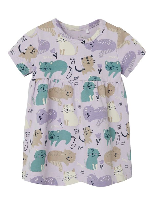 NAME IT NAME IT Рокля 'VANDORA'  екрю / циан / брокат / люляк