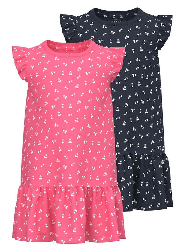 NAME IT NAME IT Рокля 'VIDA'  нейви синьо / розово / бяло