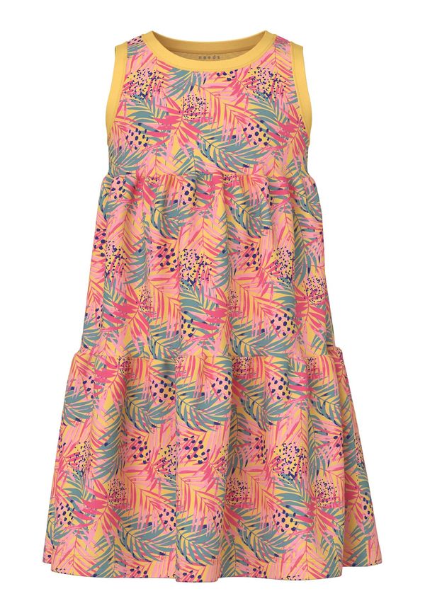 NAME IT NAME IT Рокля 'VIGGA'  индиго / жълто / мента / розово