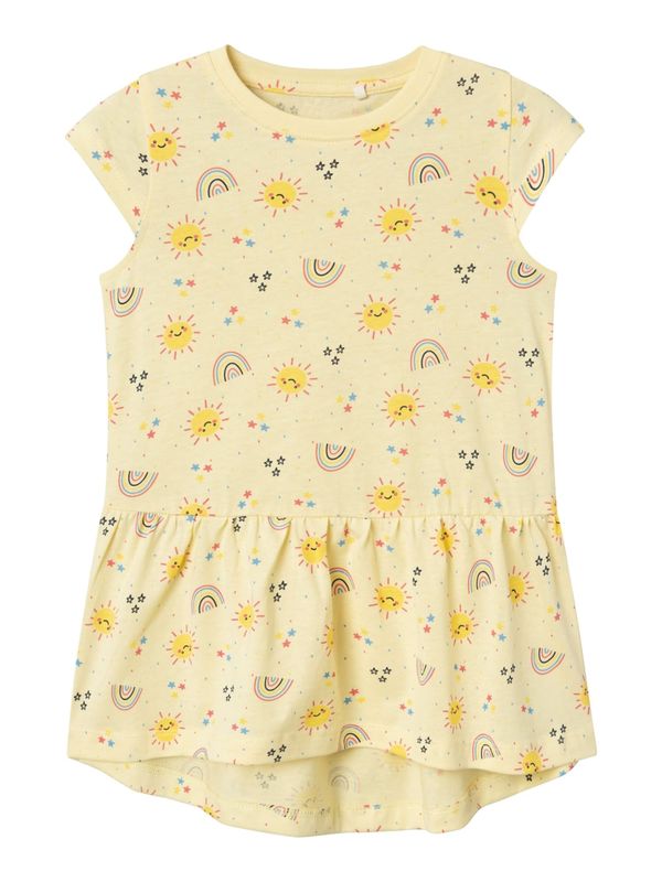 NAME IT NAME IT Рокля 'Vigga'  синьо / светложълто / червено / черно