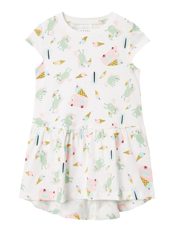 NAME IT NAME IT Рокля 'Vigga'  жълто / мента / бледорозово / бяло