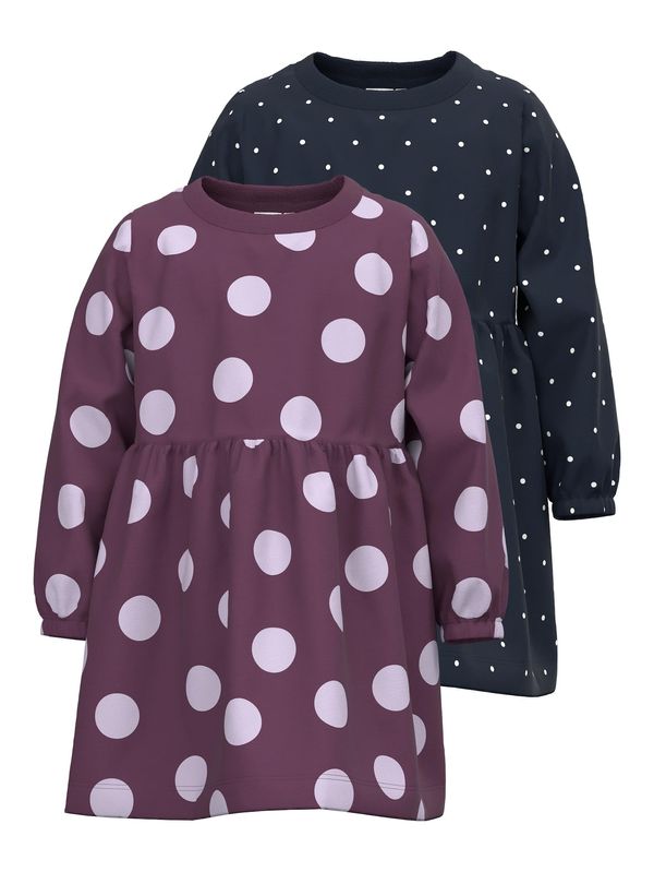 NAME IT NAME IT Рокля 'Viluba'  нейви синьо / лавандула / боровинка / бяло