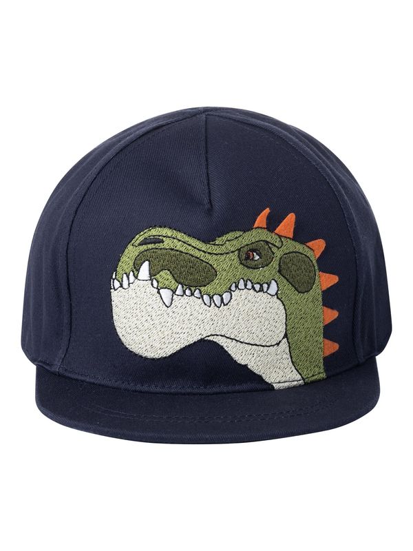 NAME IT NAME IT Шапка с периферия 'MONTE GIGANTOSAURUS'  сапфирено синьо / зелено / оранжево / бяло