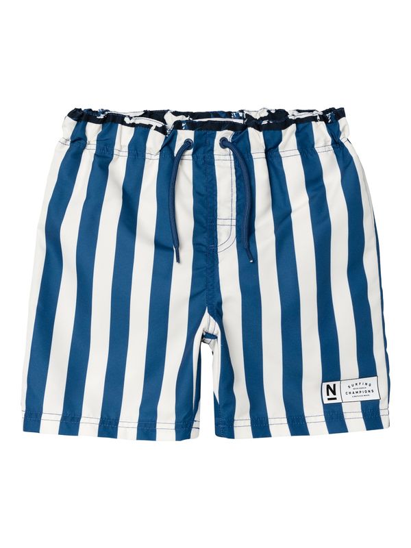 NAME IT NAME IT Шорти за плуване 'ZABA'  морскосиньо / бяло