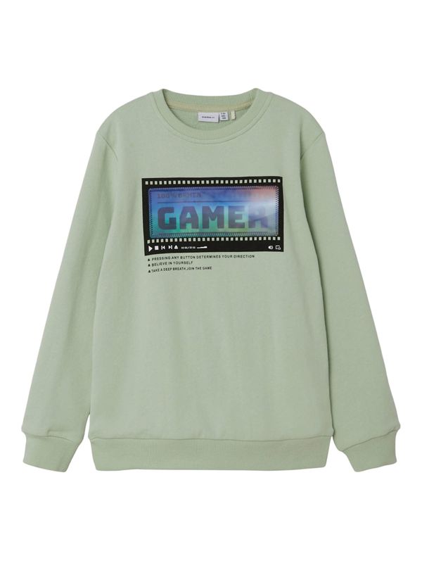 NAME IT NAME IT Суичър 'Beloro'  синьо / пастелно зелено / слива / черно