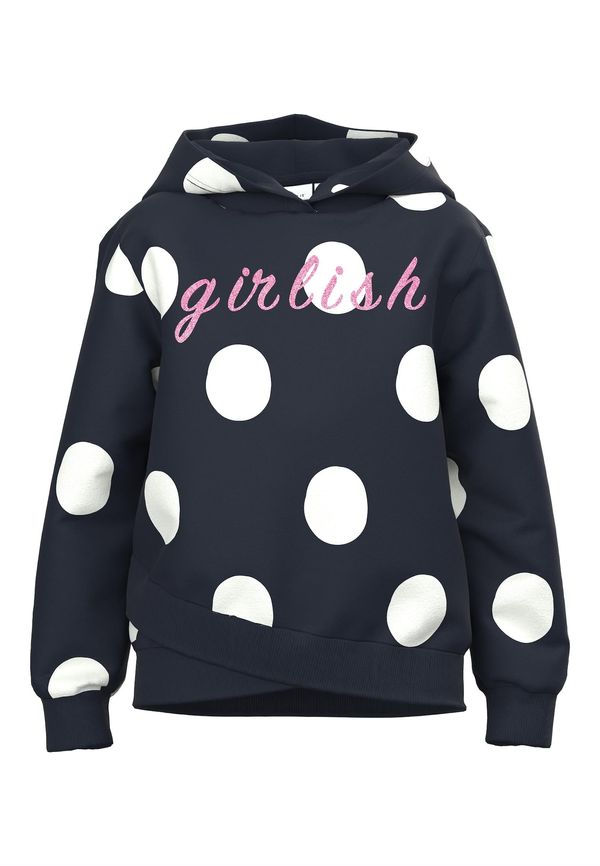 NAME IT NAME IT Суичър 'Bibba'  тъмносиньо / светлорозово / бяло