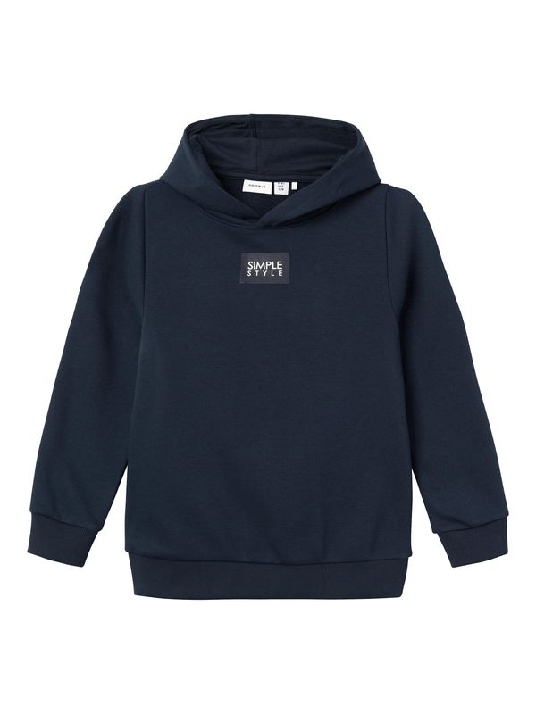 NAME IT NAME IT Суичър 'Fluuk'  нощно синьо / черно / мръсно бяло