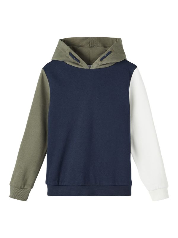 NAME IT NAME IT Суичър 'Kalpo'  тъмносиньо / маслина / тъмнозелено / бяло