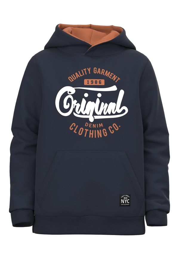 NAME IT NAME IT Суичър 'Leco'  сапфирено синьо / карамел / бяло