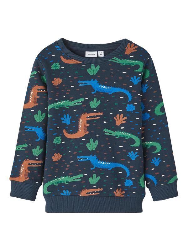 NAME IT NAME IT Суичър 'Lei'  нейви синьо / кралско синьо / кафяво / светлозелено