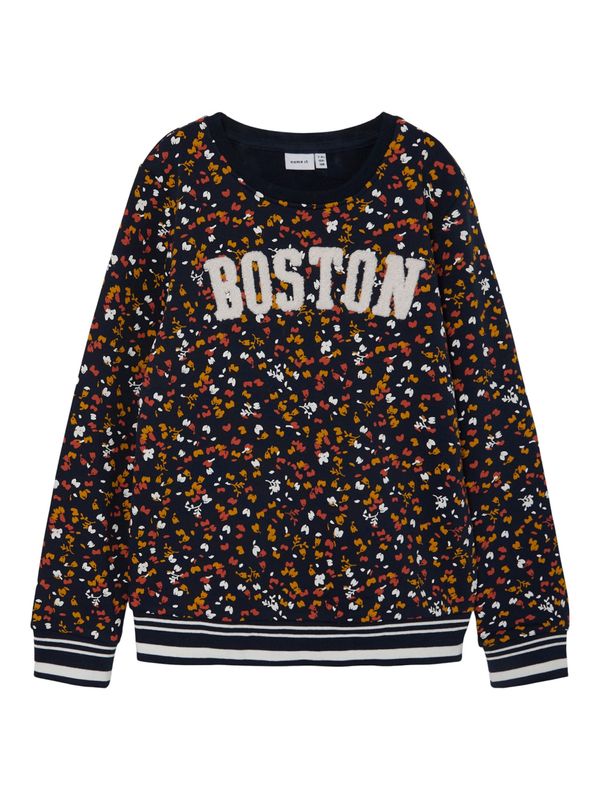 NAME IT NAME IT Суичър  нощно синьо / оранжево / червено / бяло