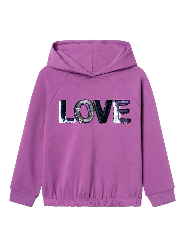 NAME IT NAME IT Суичър 'RIDA'  нейви синьо / лилав / червено-виолетово / сребърно