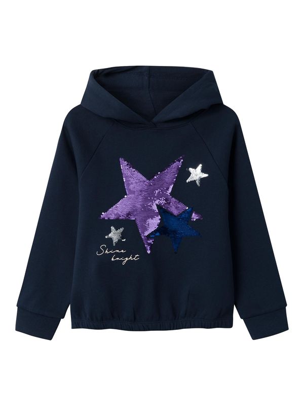 NAME IT NAME IT Суичър 'RIDA'  нейви синьо / лилав / сребърно