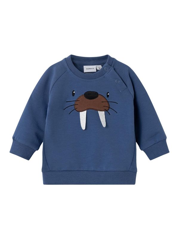 NAME IT NAME IT Суичър 'Solar'  тъмносиньо / кафяво / черно / бяло