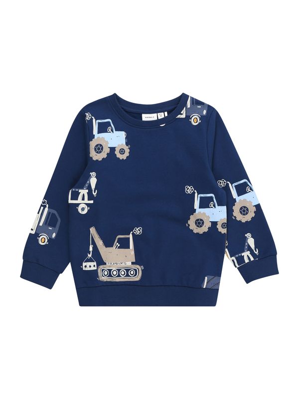 NAME IT NAME IT Суичър 'THEODOR'  нощно синьо / светлосиньо / светлокафяво