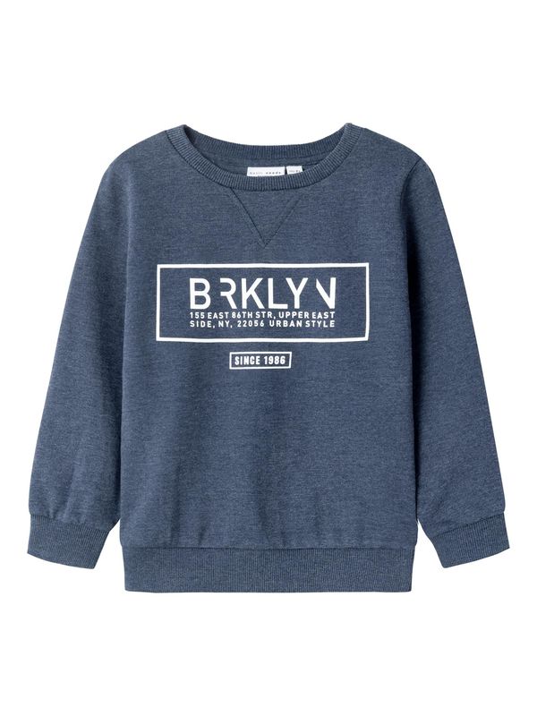 NAME IT NAME IT Суичър 'VALON'  сапфирено синьо / бяло