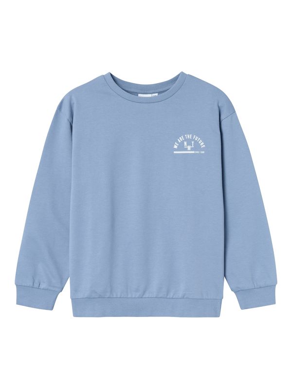 NAME IT NAME IT Суичър 'VIKRAM'  гълъбово синьо / бяло