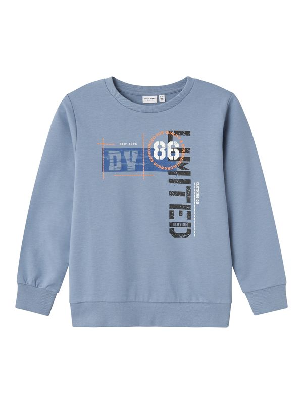 NAME IT NAME IT Суичър 'VILDAR'  светлосиньо / оранжево / черно / бяло