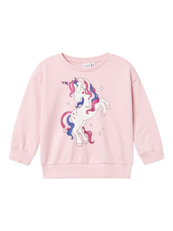 NAME IT NAME IT Суичър 'VISUS'  синьо / розово / бледорозово / бяло